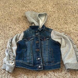 Kids Denim and Gray Hooded Jacket
